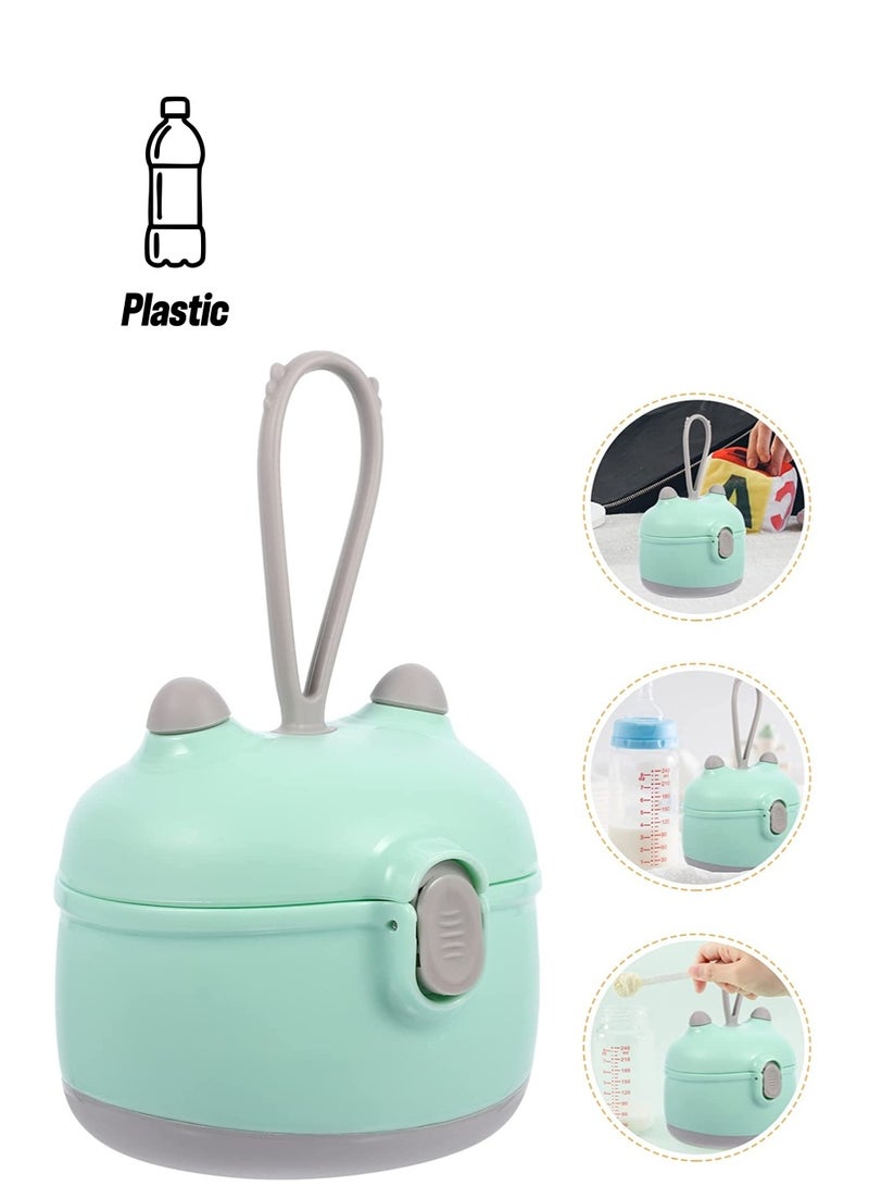 SYOSI Baby Formula Dispenser, Portable Milk Powder Dispenser Snack Storage Container, Plastic Milk Powder Box for Travel Bedroom Outdoor (Green)  - Image 1