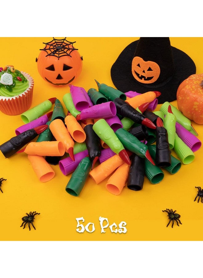 HFATMOS 50 Pcs Finger Pointers for Kids Reading, Colorful Witch Fingers, Finger Nail Covers for Kindergarteners, Young Readers, Cosplay Costume Masquerade Party Decorations - Image 3