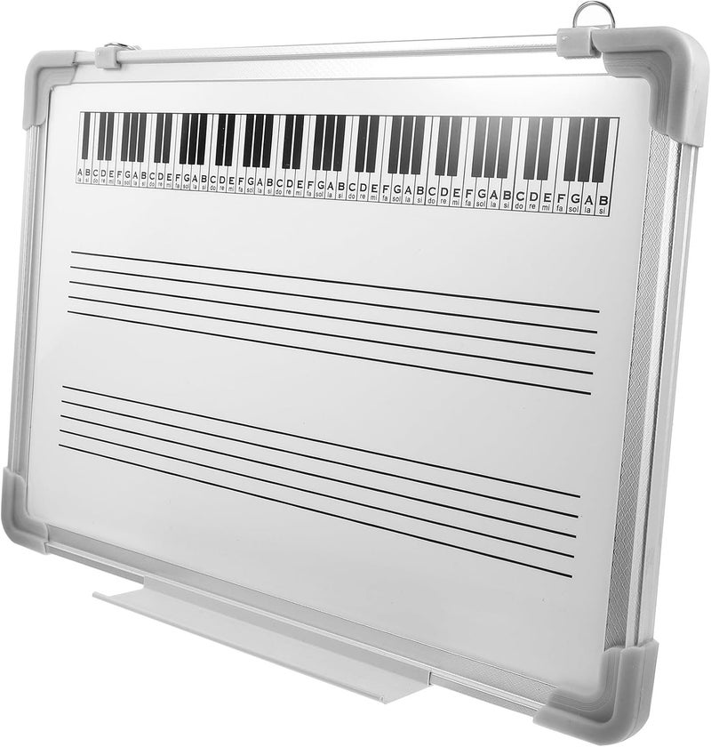 Uonlytech Musical Staff Whiteboard Dry Erase Board 30x40cm Double-Sided Hanging Writing Board for Music Teaching Practice Classroom Use - Image 1