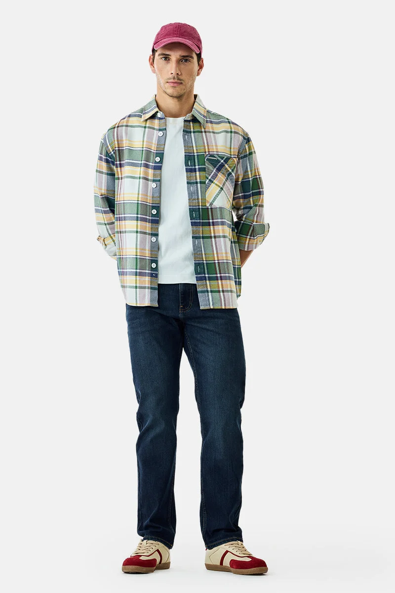 سنيتش Dark Blue Solid Relaxed Casual Jeans