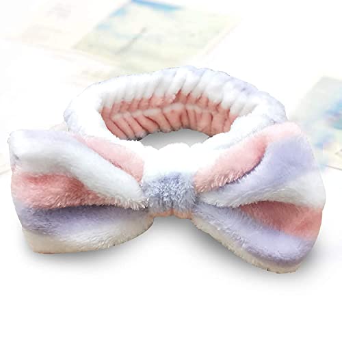 FOK Women and Girl's Adjustable Elastic Velvet Strip Headband for Facial Makeup, Yoga Sports - Multicolor - Image 5