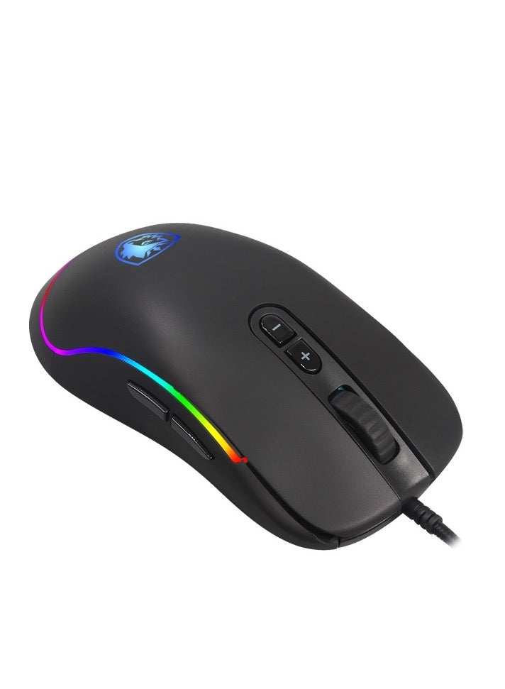 ساديس ماوس ألعاب SADES (S11) REVOLVER - إضاءة RGB (متعددة الألوان)، مجموعتان من الأزرار الجانبية المزدوجة، حساس PMW 3325 البصري، DPI قابل للتعديل على 6 مستويات. - Image 5