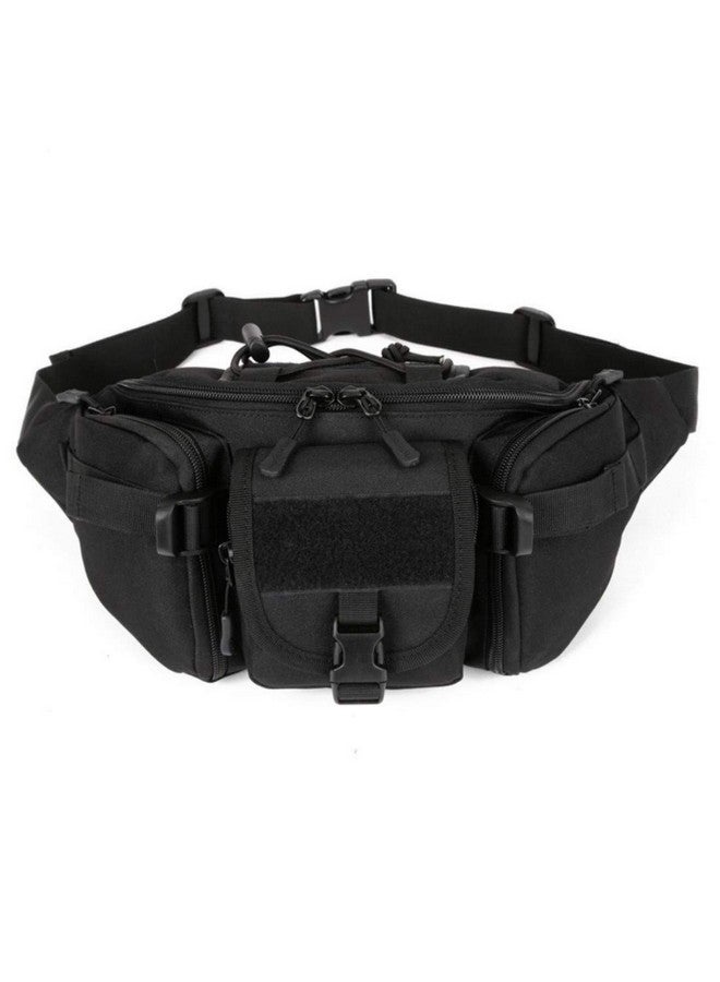 Surfexa Outdoor Unisex Waist Bag Tactical Military Waist Pack Chest Bag Pouch,37 X 3 X 16 cm, Black - Image 1