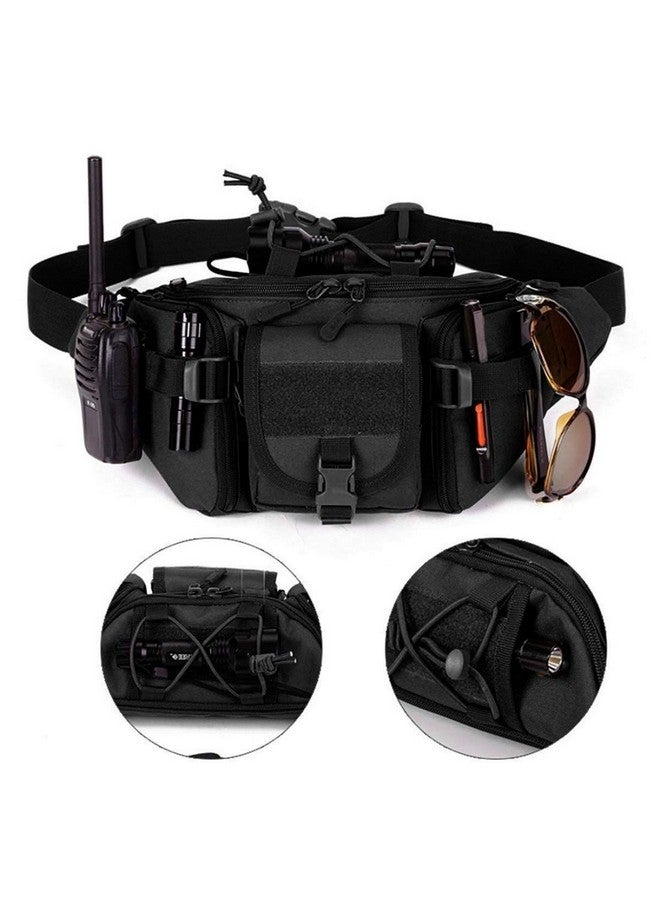 Surfexa Outdoor Unisex Waist Bag Tactical Military Waist Pack Chest Bag Pouch,37 X 3 X 16 cm, Black - Image 3