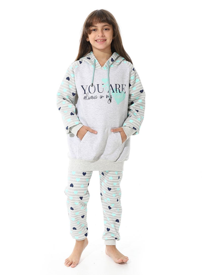 Caesar Printed CottonGirls Training Suit - Image 1