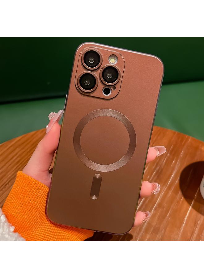 S-TOP Case For iPhone 16 Pro Max Metallic Paint Magsafe Liquid TPU Phone Case - Image 1