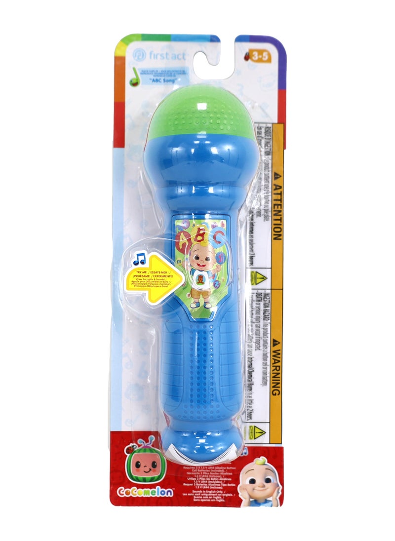 Jazwares Cocomelon Musical Microphone 6.5-Inches Battery Operated | Musical Toy | ABC Song | Developing Motor Skills, Dexterity & more! | Gift for Toddlers & Preschoolers  - Image 1