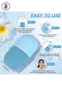 KHAJUL Ice Roller For Face, Beauty Facial Massage Ainkcne Puffiness Relief Blue  - Image 2