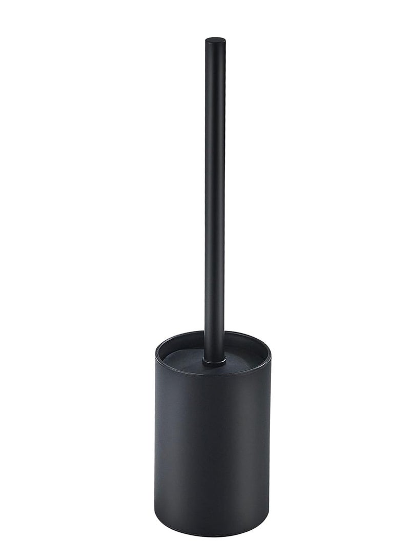 Toilet Brush with Holder Set Stainless Steel 304 Toilet Cleaning Brush for Bathroom Round Floor Standing Toilet Bowl Brush (Black) - Image 1