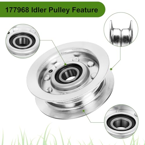Belleone GY20067 Idler Pulley Fits for John Deere - GY22172 Idler Pulley Compatible with John Deere L120 L130 2002 2003 2004 GY20996 GY20050 GX20305 Lawn Tractors with 42" 48" Deck - Image 3