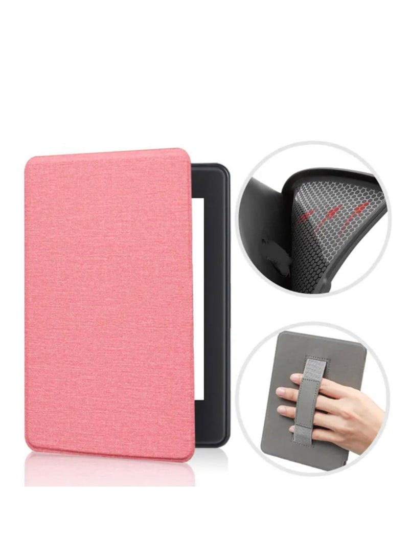 Case Cover with Hand Strap Belt for All-New Kindle 11th Generation 2024/2022 Release, 6 inch, Smart Slimshell with Auto Sleep/Wake (Pink)  - Image 2