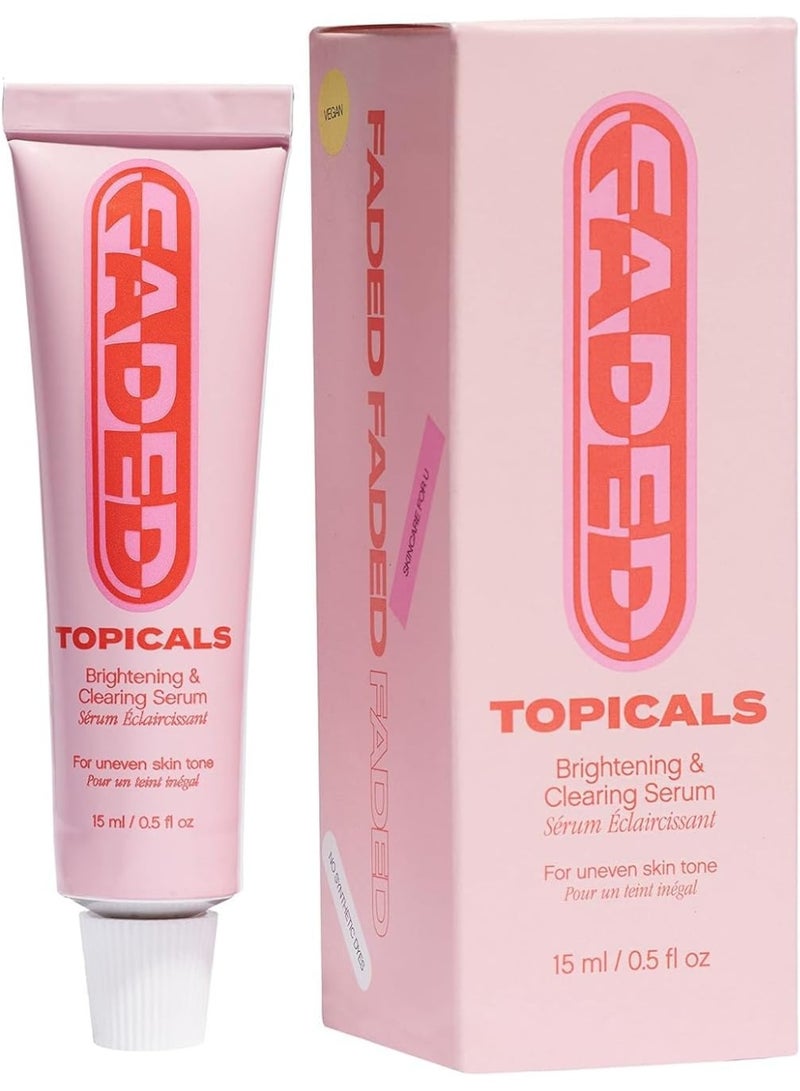 Topicals Mini Faded Serum for Dark Spots & Discoloration 15ml | Brightening Treatment for Hyperpigmentation & Uneven Skin Tone - Image 1
