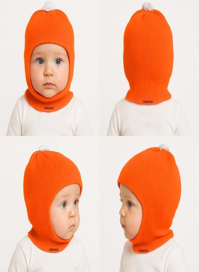 CHACKO Unisex Baby Woolen Monkey Cap - Soft & Warm Winter Caps for Boys & Girls (Pack of 4, Multicolor_1),1-2 Years - Image 2