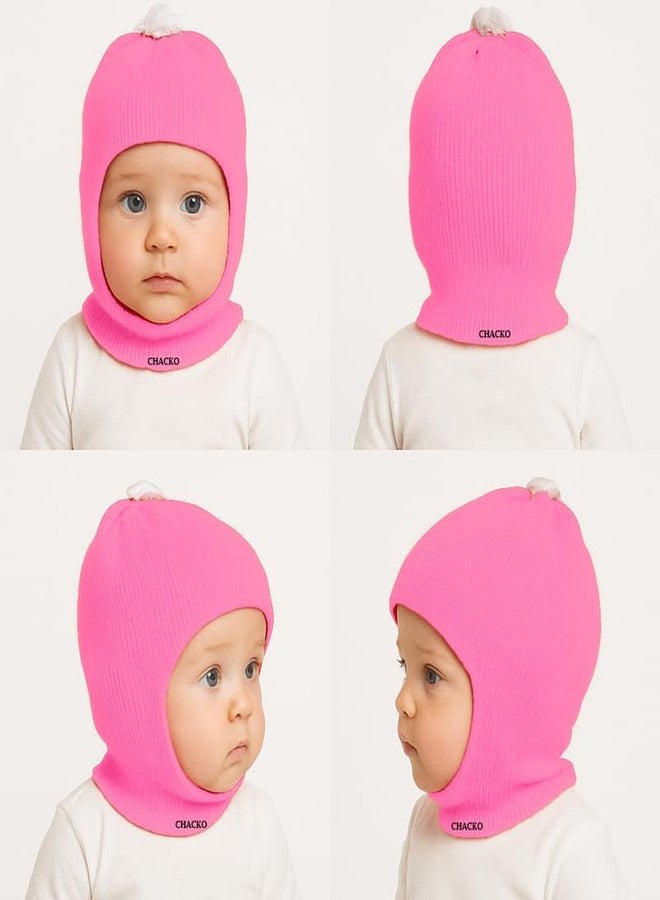CHACKO Unisex Baby Woolen Monkey Cap - Soft & Warm Winter Caps for Boys & Girls (Pack of 4, Multicolor_1),1-2 Years - Image 5