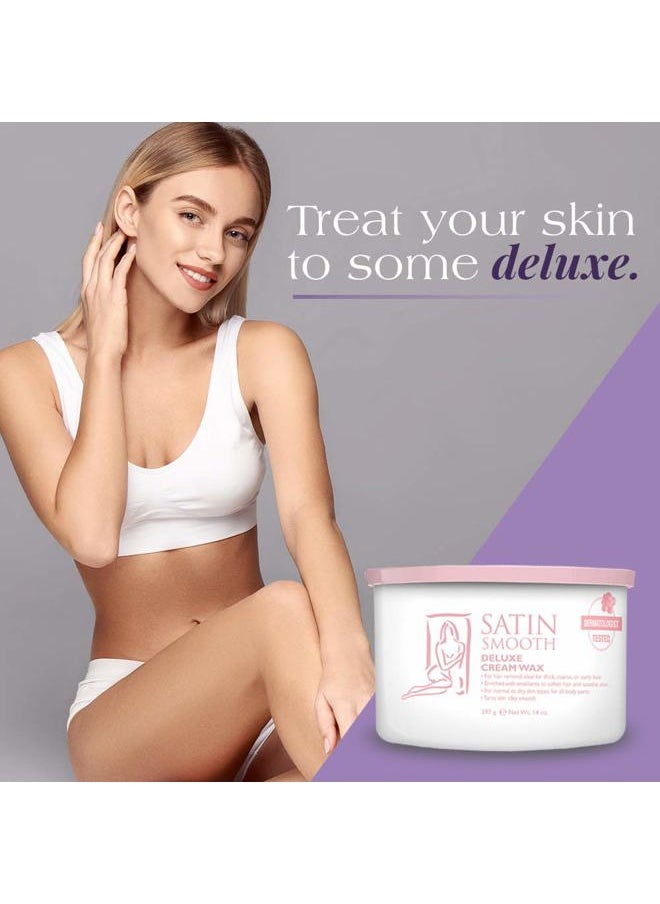 Satin Smooth Satin Smooth Deluxe Cream Hair Removal Wax 14oz.  - Image 5