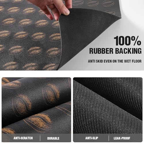 DK177 Coffee Mat - Dish Drying Mat for Kitchen Counter , Hide Stain, Absorbent with Waterproof Rubber Backing, Fit Kitchen Dish Rack Bar Accessories, 24" x 16" - Image 5