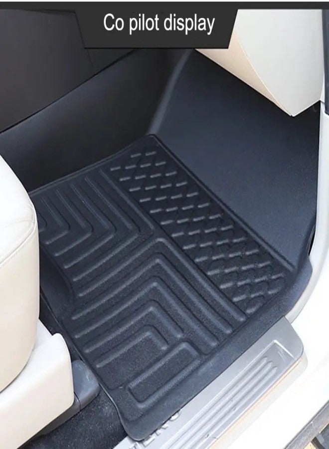 Tpe Floor Mats for Mitsubishi Pajero Gen3&4. 5D Floor Mats for Pajero. All Weather Proof Heavy Duty Mats. Set of 3. Black - Image 3