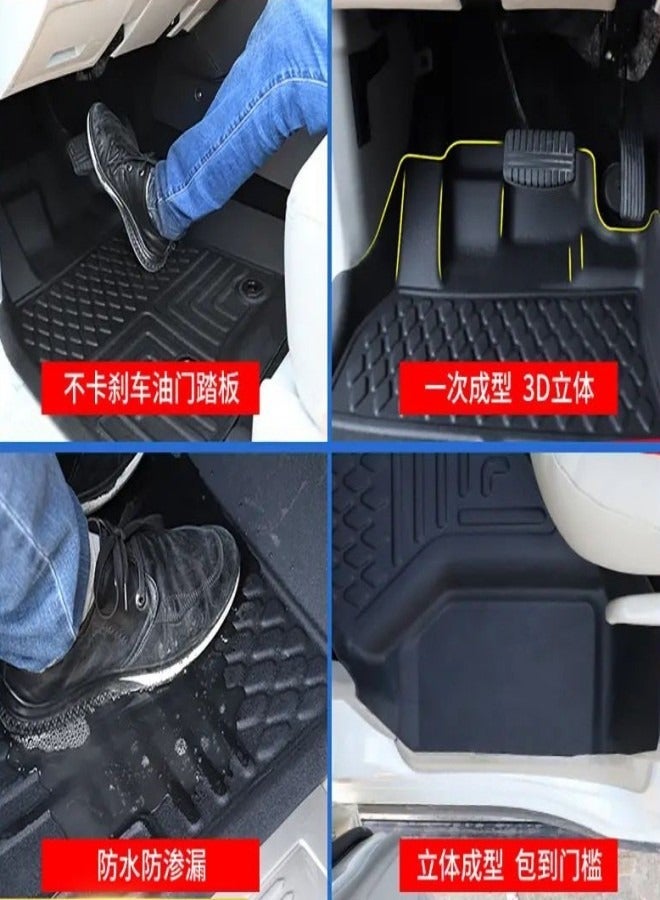 Tpe Floor Mats for Mitsubishi Pajero Gen3&4. 5D Floor Mats for Pajero. All Weather Proof Heavy Duty Mats. Set of 3. Black - Image 4