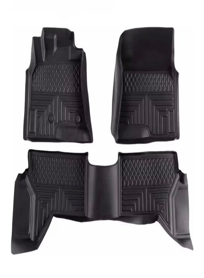 Tpe Floor Mats for Mitsubishi Pajero Gen3&4. 5D Floor Mats for Pajero. All Weather Proof Heavy Duty Mats. Set of 3. Black - Image 1