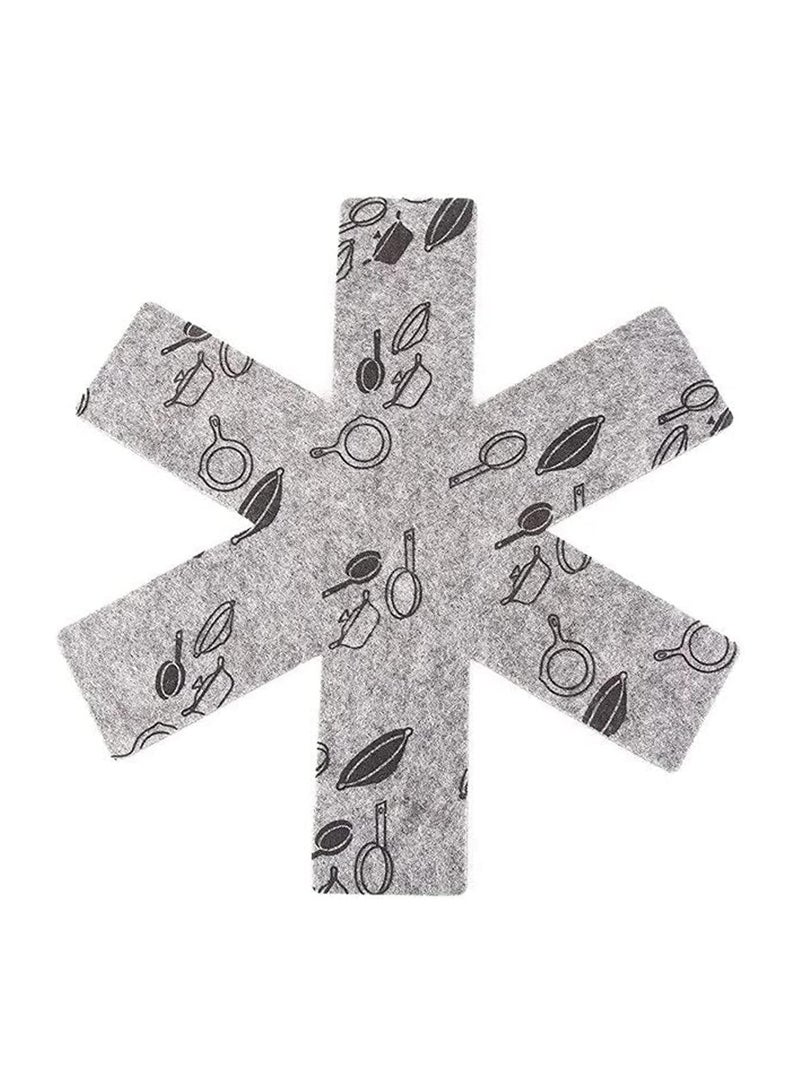 كلاسي تاتش بساط حماية لأواني الطبخ رمادي/بني