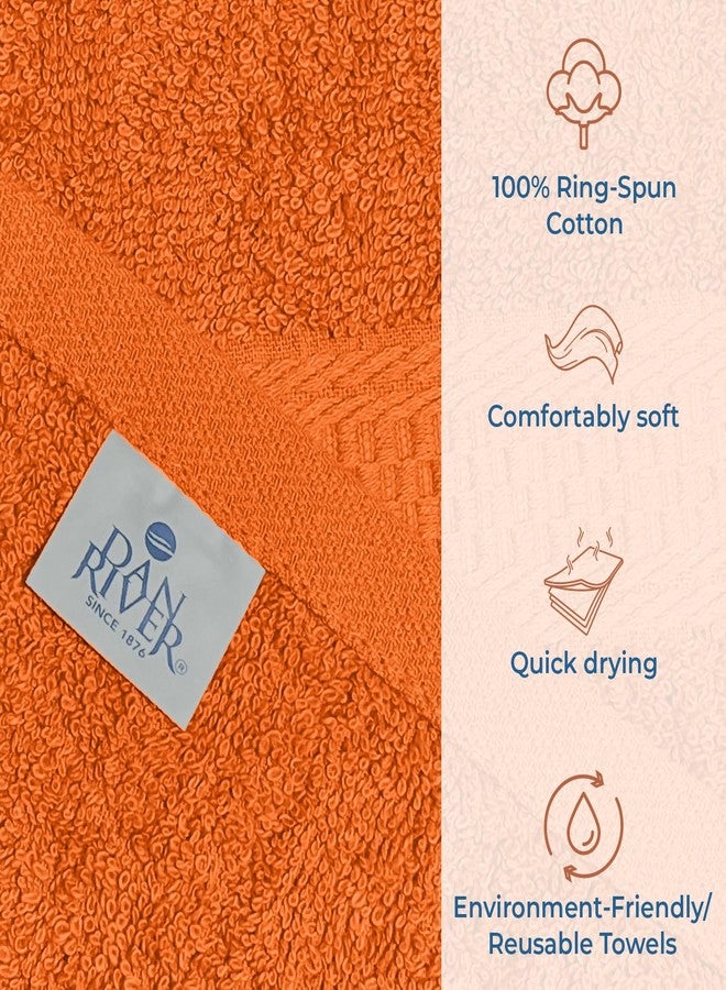 DAN RIVER 100% Luxurious Cotton Bath Towels Set - Premium Quality Pack of 3 - Ultimate Comfort and Absorbency for Bathroom, Luxury Bath Towels Set for Home & Spa (27" x 54"), Orange Rust - Image 3