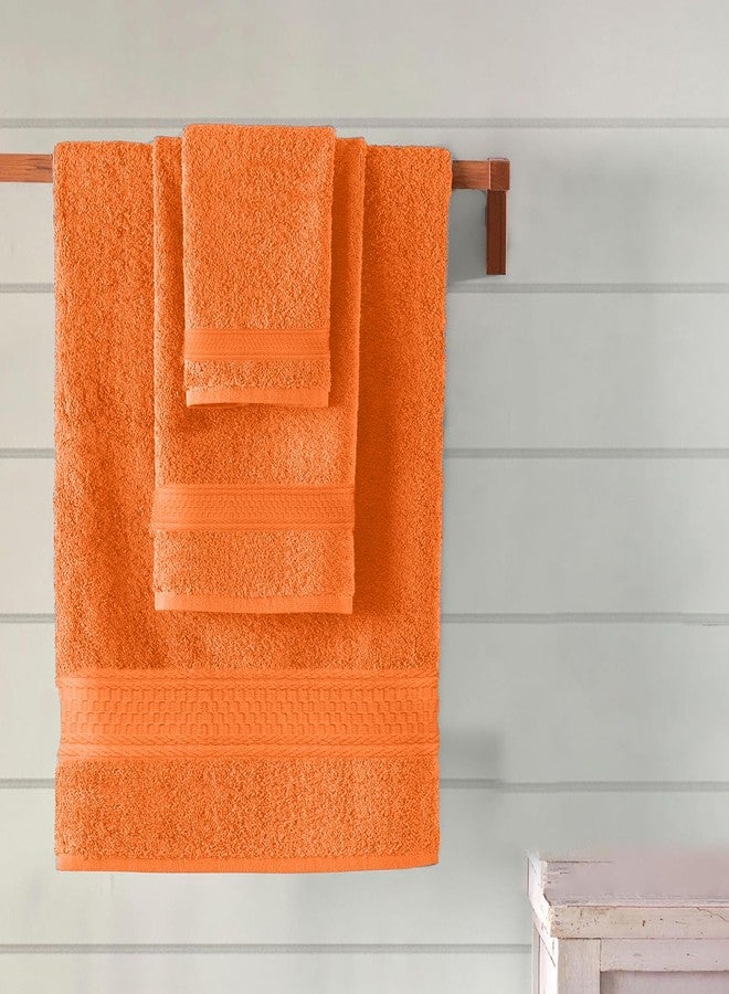 DAN RIVER 100% Luxurious Cotton Bath Towels Set - Premium Quality Pack of 3 - Ultimate Comfort and Absorbency for Bathroom, Luxury Bath Towels Set for Home & Spa (27" x 54"), Orange Rust - Image 5