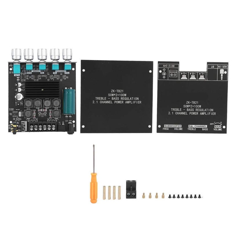 TPA3116D2 2 1 Channel Power Amplifier Board 100W with AUX Input and Subwoofer Output 12 24V DC Power Supply - Image 2