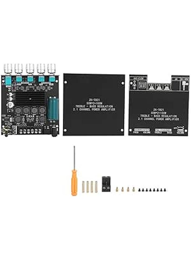 TPA3116D2 2 1 Channel Power Amplifier Board 100W with AUX Input and Subwoofer Output 12 24V DC Power Supply - Image 1