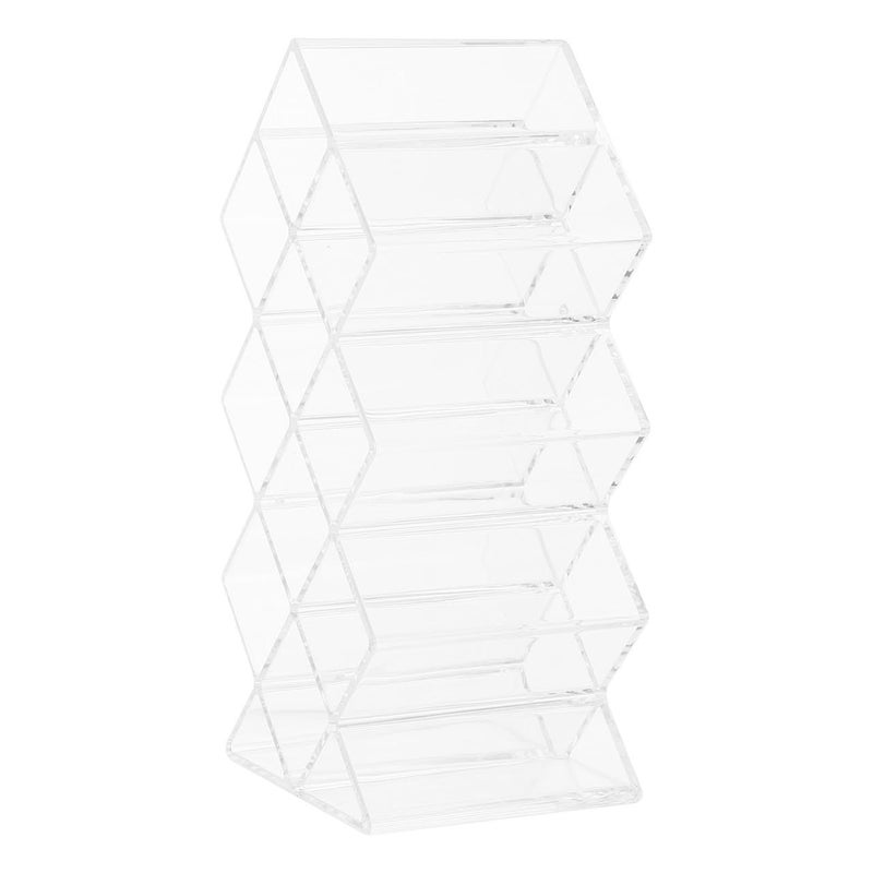 Acrylic Lipstick Display Holder 10 Compartment Cosmetic Organizer Rack Desktop Makeup Storage - Image 2