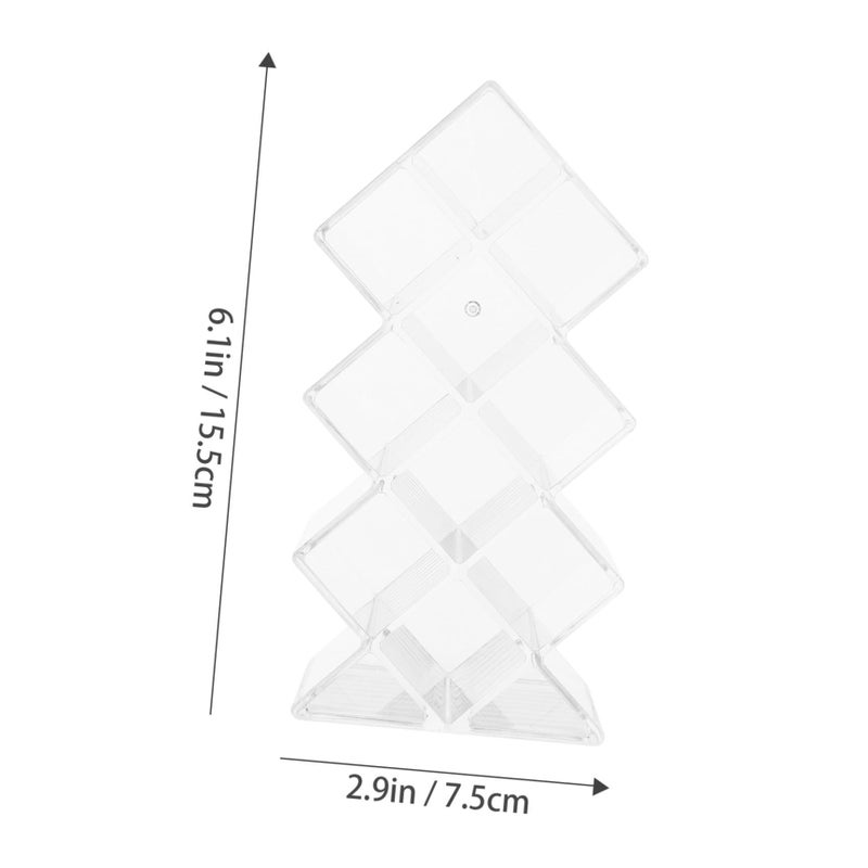 Acrylic Lipstick Display Holder 10 Compartment Cosmetic Organizer Rack Desktop Makeup Storage - Image 3