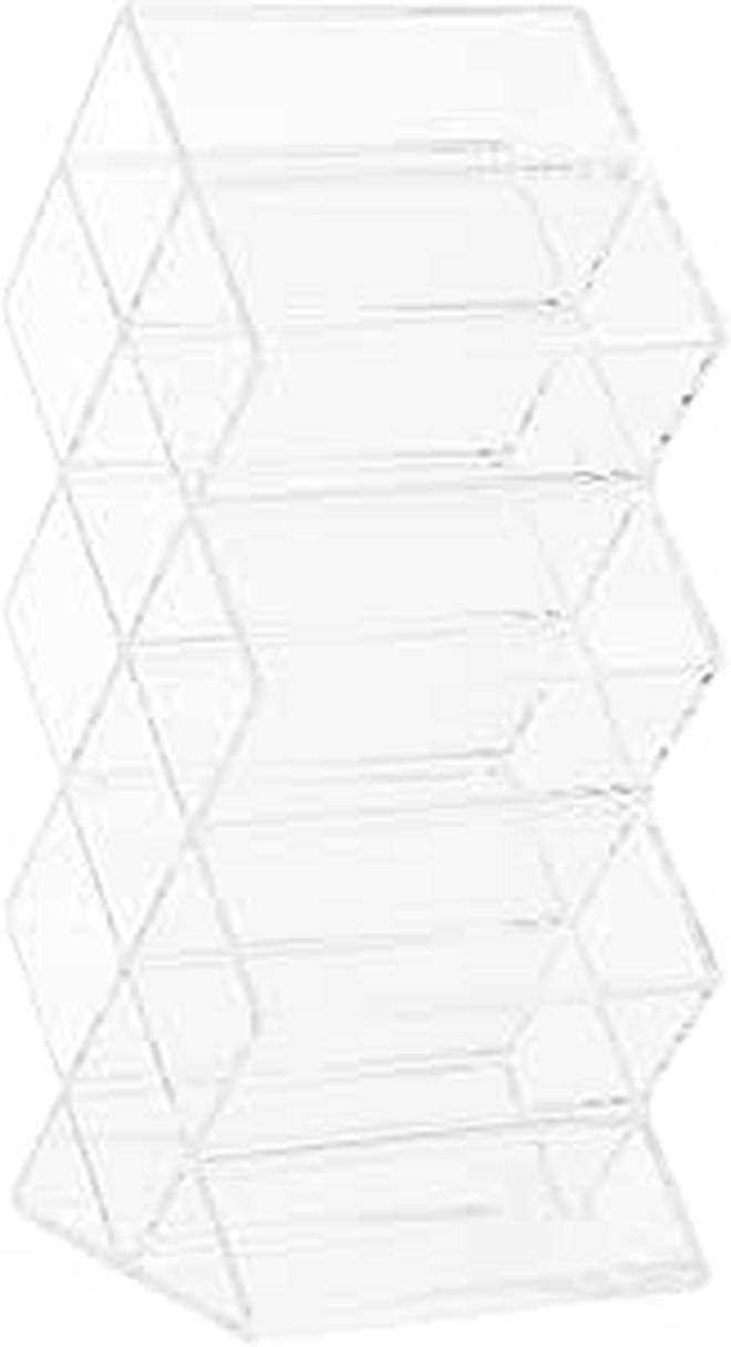 Acrylic Lipstick Display Holder 10 Compartment Cosmetic Organizer Rack Desktop Makeup Storage - Image 1