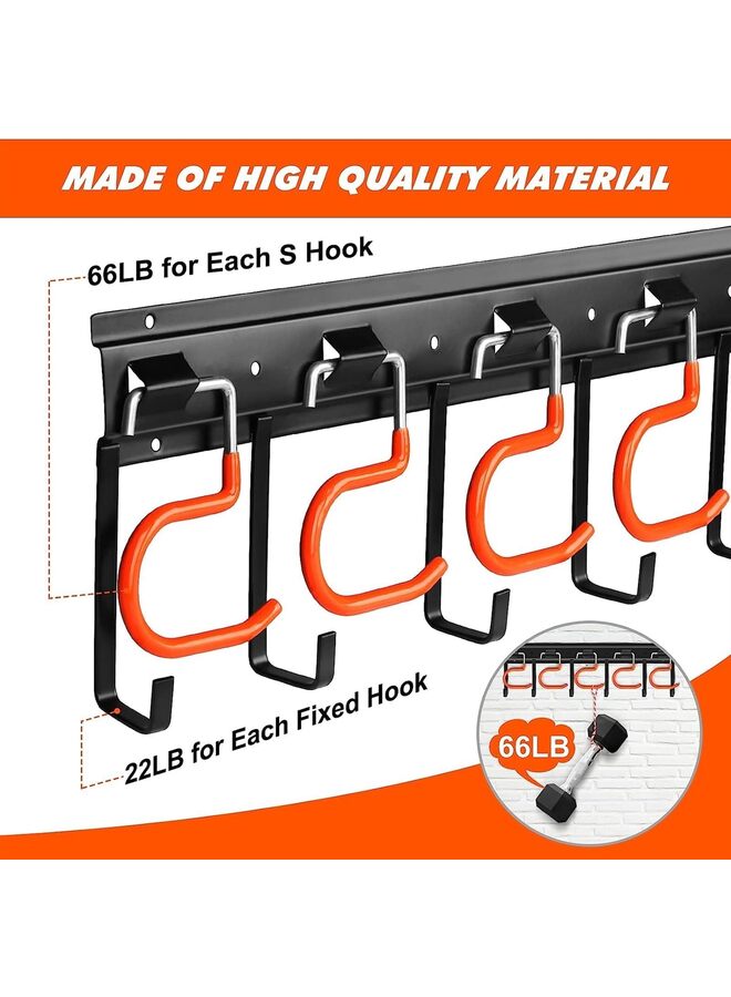 LAMAY 64inch All Metal Garden Tool Organizer Adjustable Garage Wall Mount Organizers and Storage with Heavy Duty Hooks Hangers for Wall, Shed - Image 5