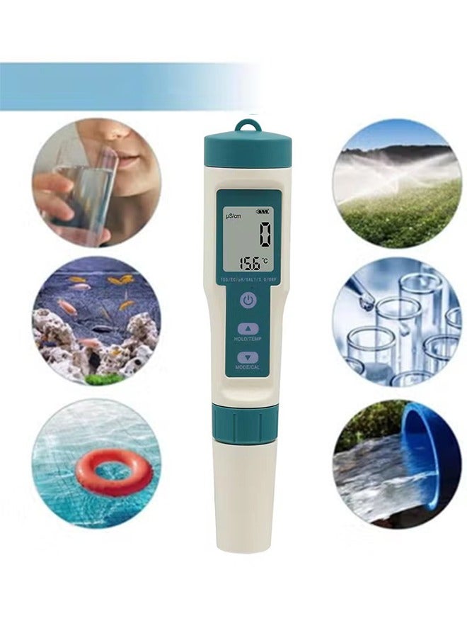 جهاز اختبار جودة المياه الرقمي متعدد الوظائف 7 في 1، جهاز اختبار جودة المياه المحمول عالي الدقة، أداة قياس جودة المياه - Image 1
