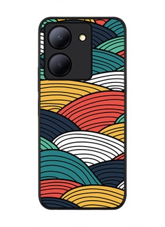 Rugged Black Edge case for Vivo Y36 / Vivo Y36 5G, Slim fit Soft Case Flexible Rubber Edges Anti Drop TPU Gel Thin Cover - Woven Colors