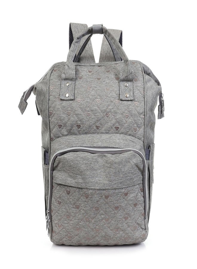 TAG24 Diaper Backpack For Mothers For Travel | Diaper Bags For Mom With Multi Compartments, Insulated Bottle Pockets, Waterproof - Grey - Image 1