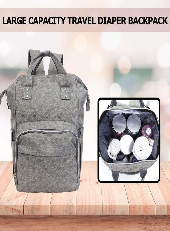 TAG24 Diaper Backpack For Mothers For Travel | Diaper Bags For Mom With Multi Compartments, Insulated Bottle Pockets, Waterproof - Grey - Image 2