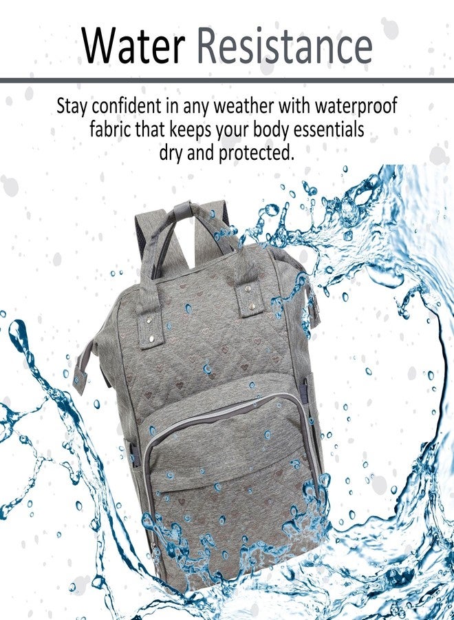 TAG24 Diaper Backpack For Mothers For Travel | Diaper Bags For Mom With Multi Compartments, Insulated Bottle Pockets, Waterproof - Grey - Image 5