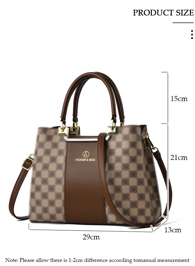 DUNISO حقائب يد نسائية عتيقة ذات سعة كبيرة من الجلد الصناعي حقيبة كتف للسيدات حقيبة كروس بتصميم أنيق مع حزام قابل للفصل للسيدات - Image 3