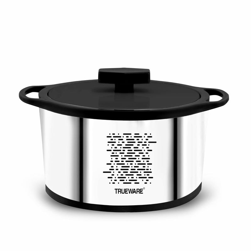 Trueware Trueware Stellar Steel Casserole 1000 ml PU Insulated BPA Free Odour Proof Food Grade Easy to Carry Easy to Store Ideal for Chapatti Roti Curd Maker Thermoware Hot Pot Silver  - Image 1