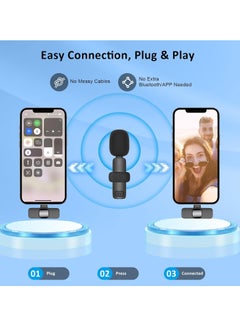 TIGER Bluetooth Mini Microphone for iPhone, iPad – Wireless Lavalier Lapel Mic for Video Recording – Clip-on Shirt Phone Microphone for TikTok, YouTube, Interviews, Podcasts – Compact, High-Quality Sound for Creators, Vloggers, and Streamers  - Image 2