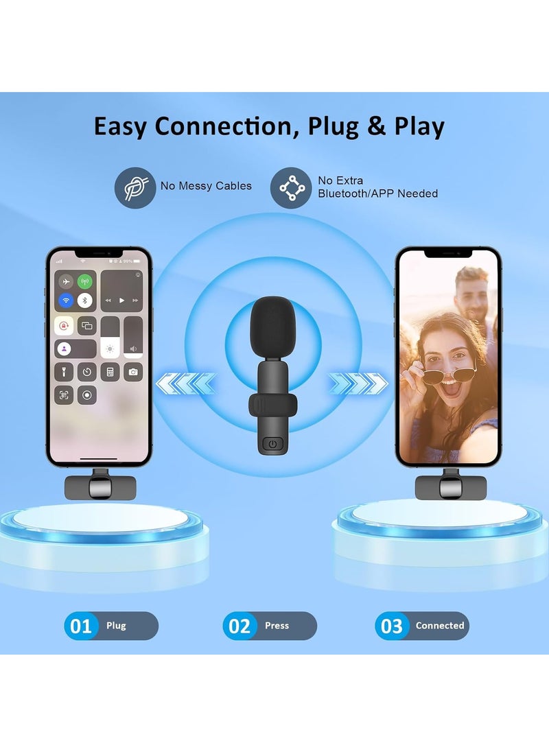 TIGER - Bluetooth Mini Microphone for iPhone, iPad – Wireless Lavalier Lapel Mic for Video Recording – Clip-on Shirt Phone Microphone for TikTok, YouTube, Interviews, Podcasts – Compact, High-Quality Sound for Creators, Vloggers, and Streamers - Image 1