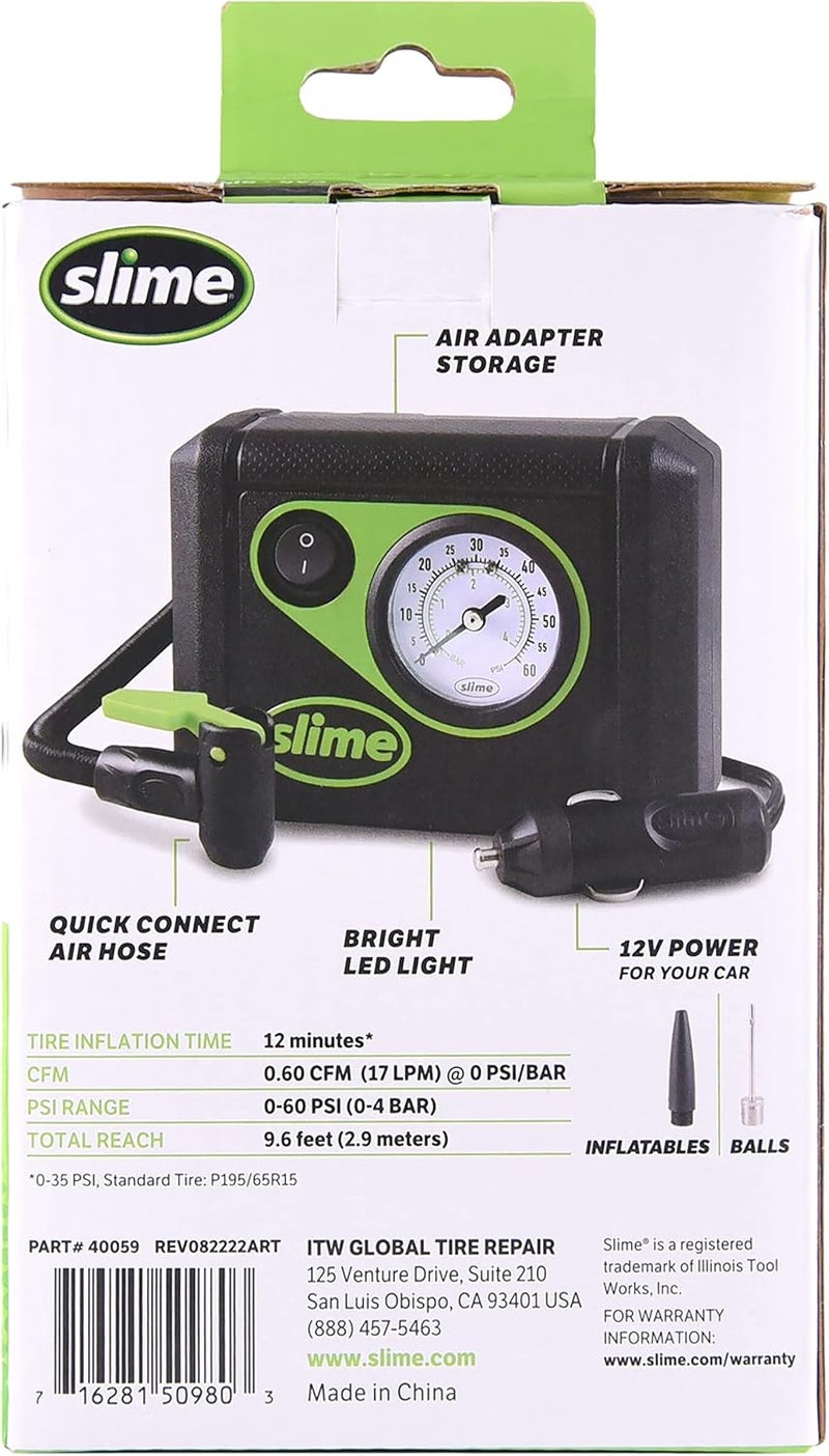 Slime Spec compliant trusted quality SLIME BLACK AND GREEN TIRE INFLATOR Repeated detach compatible build - Image 3