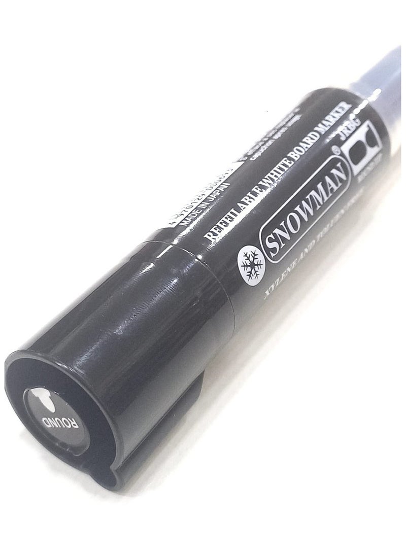 سنو مان قلم سبوره أسود سن مدور قابل لأعادة التعبئة - Image 1