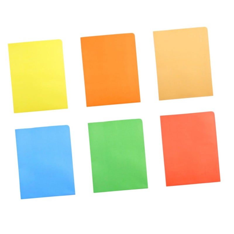 6 Pack Colorful Paper File Folders Multipurpose Office Document Holder Blue - Image 2