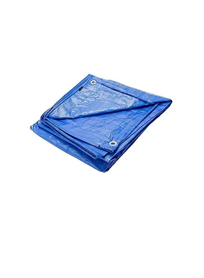 Beorol Beorol Multipurpose Waterproof Ground Cover Tent Shelter Dust-proof Rain Cover Tarpaulin Sheet with Aluminum Rings (5x8 Meter)  - Image 1
