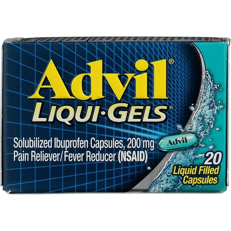 Advil Pain Reliever/Fever Reducer Liqui-Gels 20 CP - Buy Packs and Save (Pack of 2) - Image 1