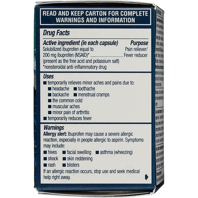 Advil Pain Reliever/Fever Reducer Liqui-Gels 20 CP - Buy Packs and Save (Pack of 2) - Image 3
