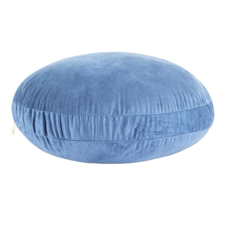 Hodeco Hodeco Round Throw Pillow 18x18 for Kids 100 Polyester Filling Super Soft Cushion Ultra Fluffy Downlike Touch Decor Round Floor Pillow for Couch Bed Sofa Navy Blue 1 Piece