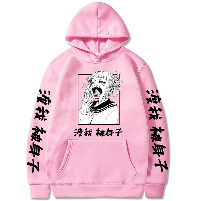 Himiko Toga My Hero Academy Printed Loose Hooded Sweater Bakugou Hoodie - Image 3