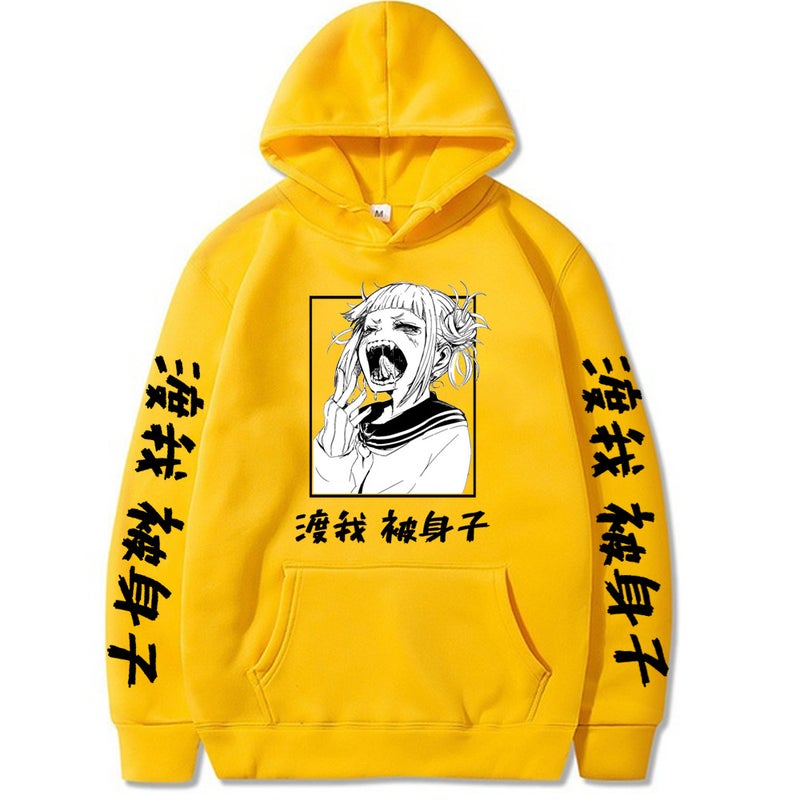 Himiko Toga My Hero Academy Printed Loose Hooded Sweater Bakugou Hoodie - Image 4
